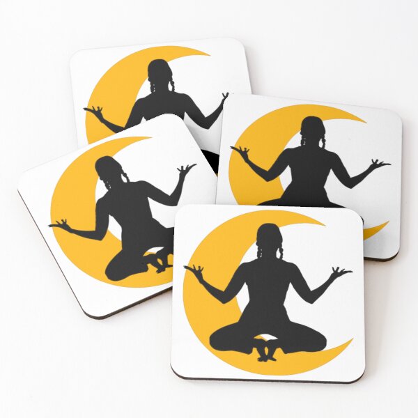 Item preview,  Cute half moon yoga pose art. designed and sold by BEAUTY ⭐⭐⭐⭐⭐.