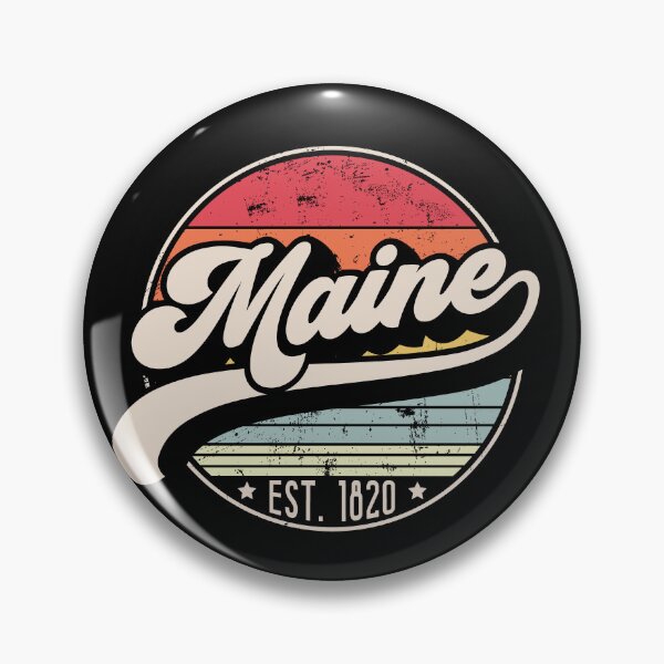 Item preview, Retro Maine Distressed Sunset Design designed and sold by gorillamerch.