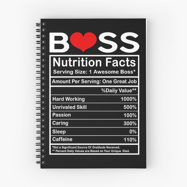 Item preview, Boss Nutrition Facts designed and sold by SunsetGloww.