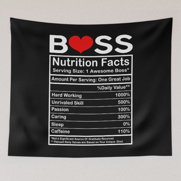 Item preview, Boss Nutrition Facts designed and sold by SunsetGloww.