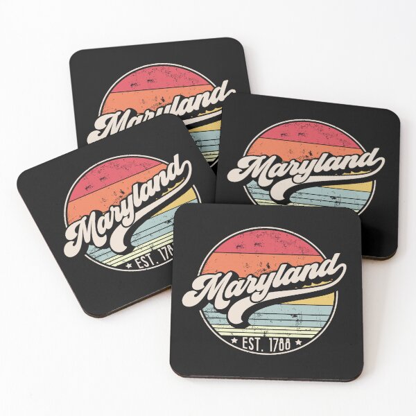 Item preview, Retro Maryland Distressed Sunset Design designed and sold by gorillamerch.
