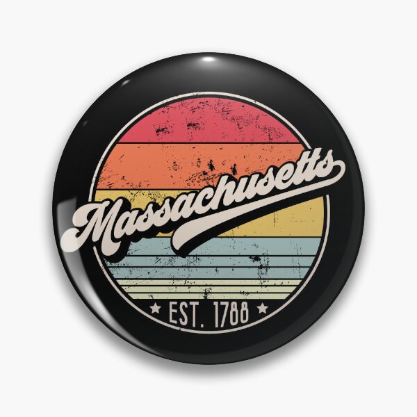 Item preview, Retro Massachusetts Distressed Sunset Design designed and sold by gorillamerch.
