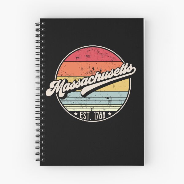 Item preview, Retro Massachusetts Distressed Sunset Design designed and sold by gorillamerch.