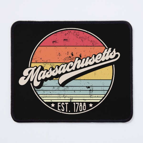 Item preview, Retro Massachusetts Distressed Sunset Design designed and sold by gorillamerch.