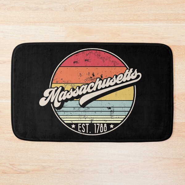 Item preview, Retro Massachusetts Distressed Sunset Design designed and sold by gorillamerch.