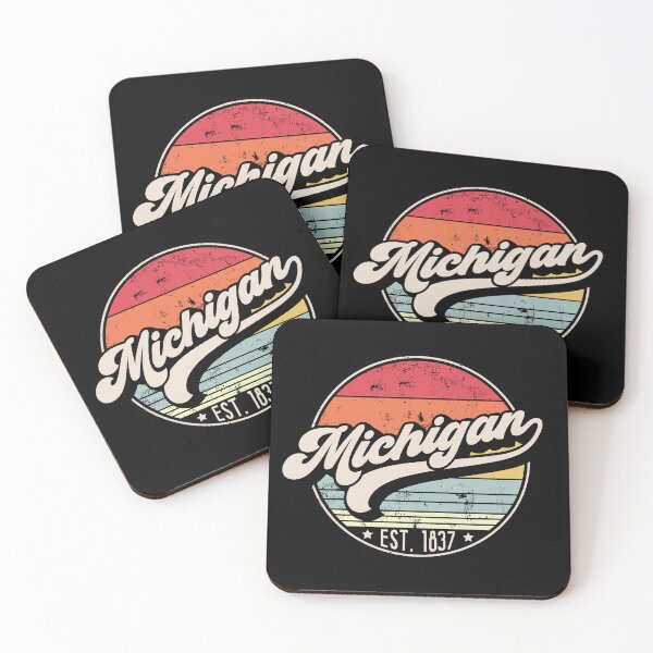Item preview, Retro Michigan Distressed Sunset Design designed and sold by gorillamerch.