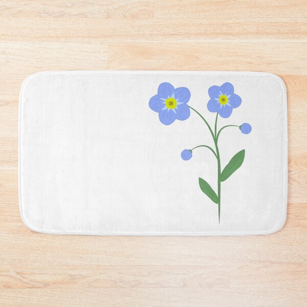 Item preview, Forget-me-not flower, colorful illustration designed and sold by OM-lova.