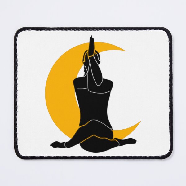 Item preview,   Cute half moon yoga pose art. designed and sold by BEAUTY ⭐⭐⭐⭐⭐.