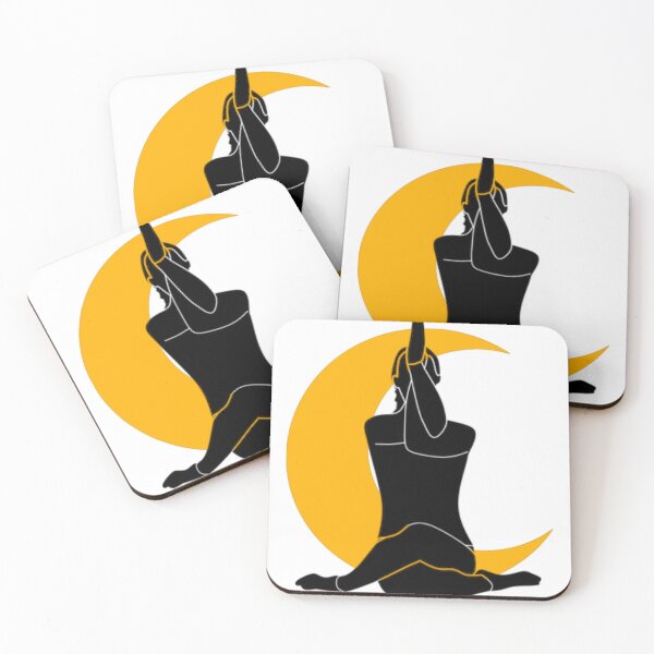 Item preview,   Cute half moon yoga pose art. designed and sold by BEAUTY ⭐⭐⭐⭐⭐.