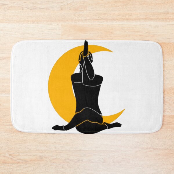 Item preview,   Cute half moon yoga pose art. designed and sold by BEAUTY ⭐⭐⭐⭐⭐.