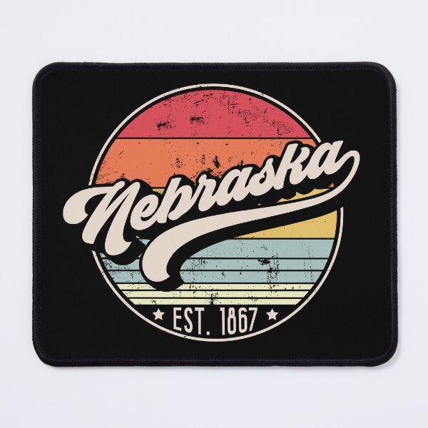 Item preview, Retro Nebraska Distressed Sunset Design designed and sold by gorillamerch.