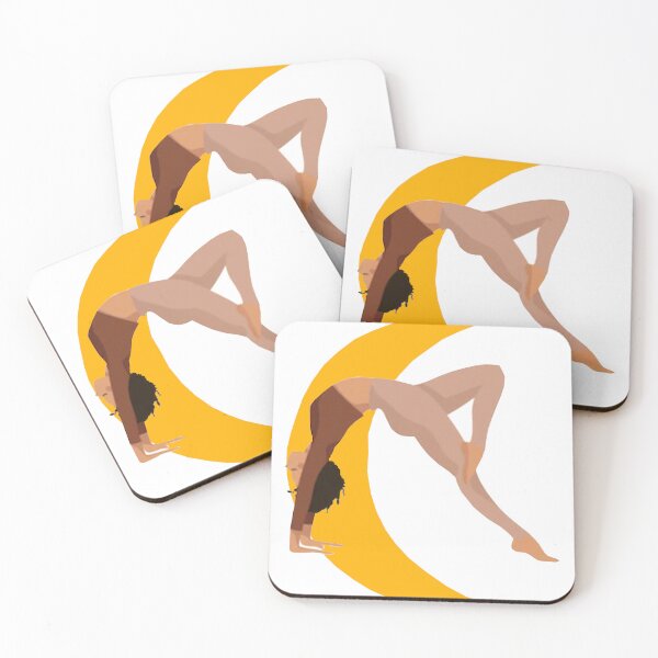 Item preview,    Cute half moon yoga pose art. designed and sold by BEAUTY ⭐⭐⭐⭐⭐.
