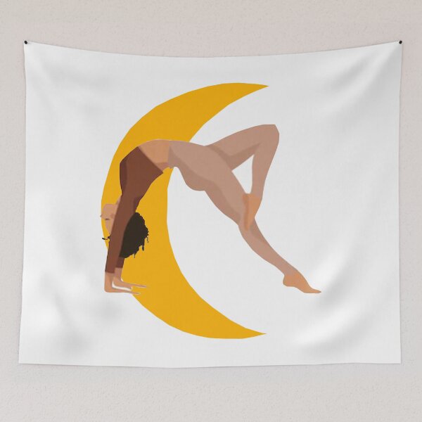 Item preview,    Cute half moon yoga pose art. designed and sold by BEAUTY ⭐⭐⭐⭐⭐.