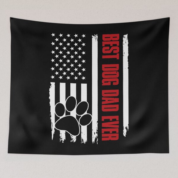 Item preview, Best Dog Dad Ever Flag designed and sold by SunsetGloww.