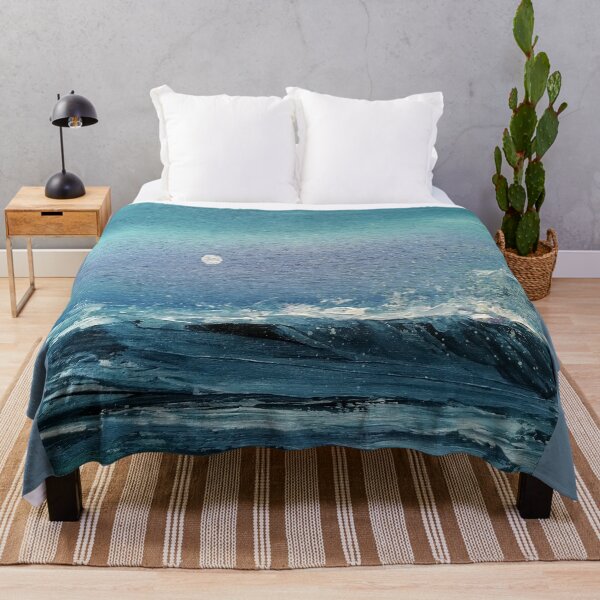 Item preview, Painting sea & waves at night in the full moon, Anke Franikowski designed and sold by Anke Franikowski.
