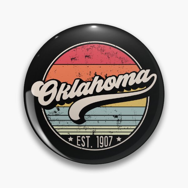 Item preview, Retro Oklahoma Distressed Sunset Design designed and sold by gorillamerch.