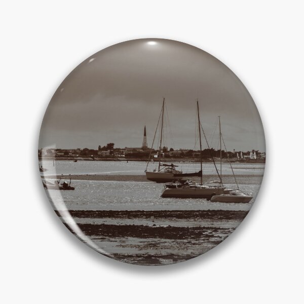 Item preview, pleasure boats at lowtide in sepia designed and sold by FotoMahieu.