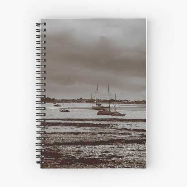 Item preview, pleasure boats at lowtide in sepia designed and sold by FotoMahieu.