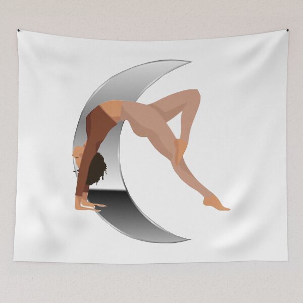Item preview,     Cute half moon yoga pose art. designed and sold by BEAUTY ⭐⭐⭐⭐⭐.