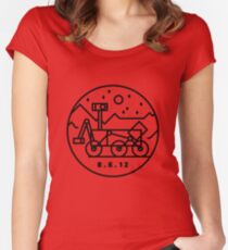 Bleib neugierig Tailliertes Rundhals-Shirt