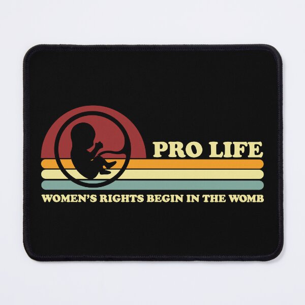 Item preview, Retro Pro Life - Women's Rights Begin In The Womb designed and sold by Whimsical Thinker.