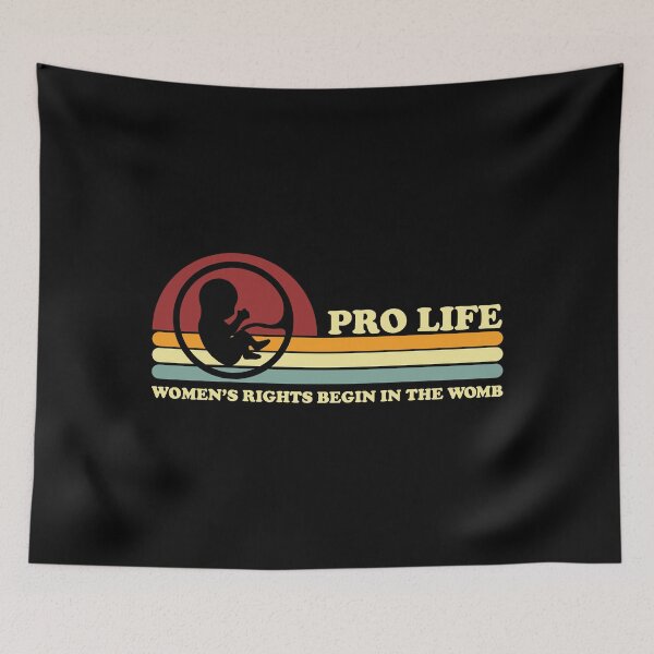Item preview, Retro Pro Life - Los derechos de la mujer comienzan en el útero designed and sold by Whimsical Thinker.