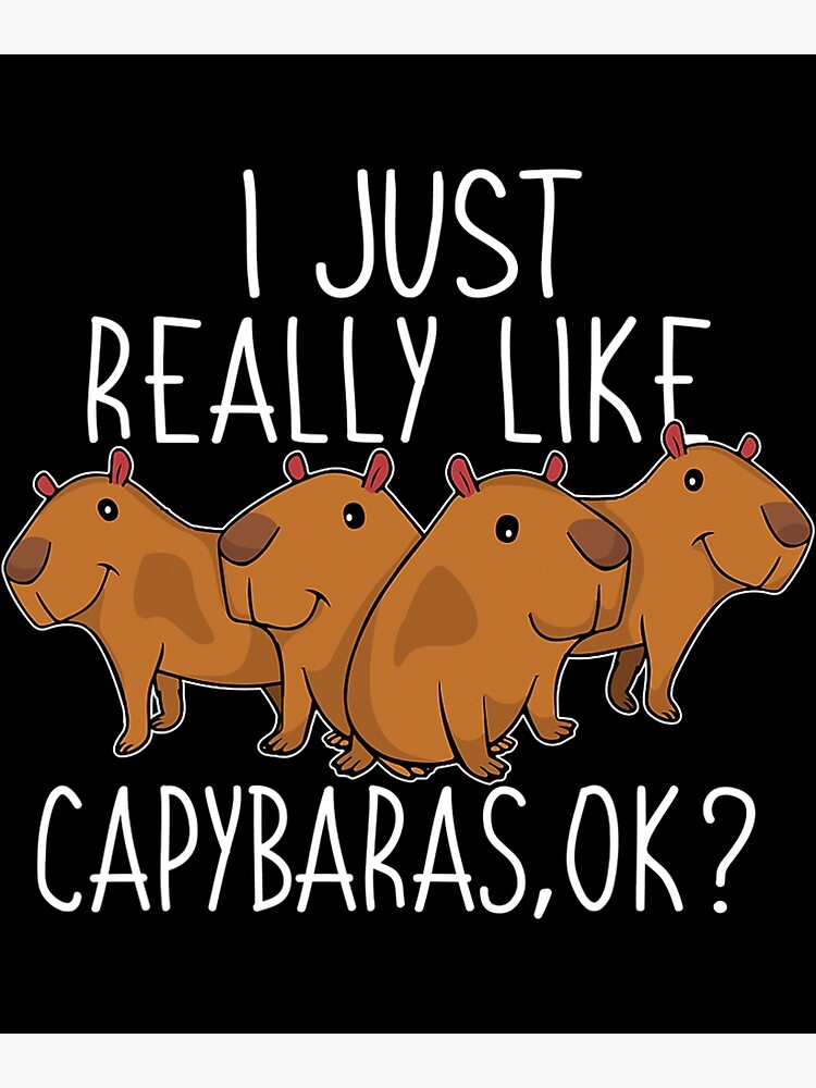 "Capybara Lover Kids Women Cute Capybara" Poster for Sale by scornfulbathrob | Redbubble