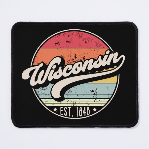 Item preview, Retro Wisconsin Distressed Sunset Design designed and sold by gorillamerch.