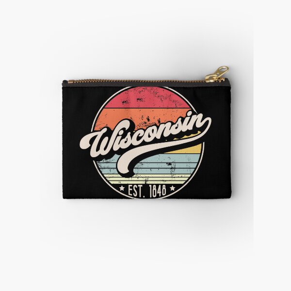 Item preview, Retro Wisconsin Distressed Sunset Design designed and sold by gorillamerch.