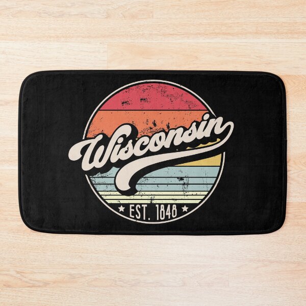 Item preview, Retro Wisconsin Distressed Sunset Design designed and sold by gorillamerch.