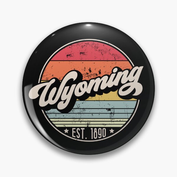 Item preview, Retro Wyoming Distressed Sunset Design designed and sold by gorillamerch.