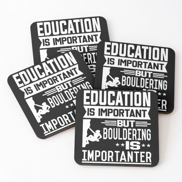 Artikelvorschau, Bildung ist wichtig, aber Bouldern ist wichtiger entworfen und verkauft von printhappy4you.