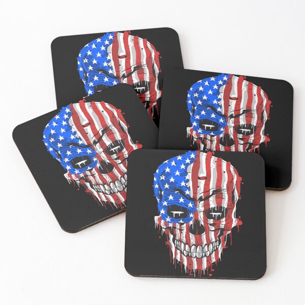 Item preview, American flag skull designed and sold by SwanDive.