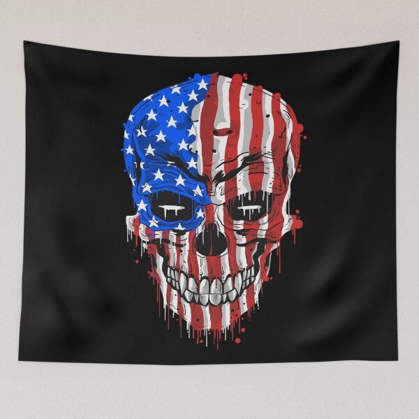 Item preview, American flag skull designed and sold by SwanDive.