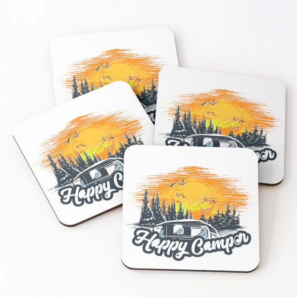 Aperçu de l'œuvre Happy Camper T-Shirt & Sticker Traveling australia créée et vendue par badreddine00.