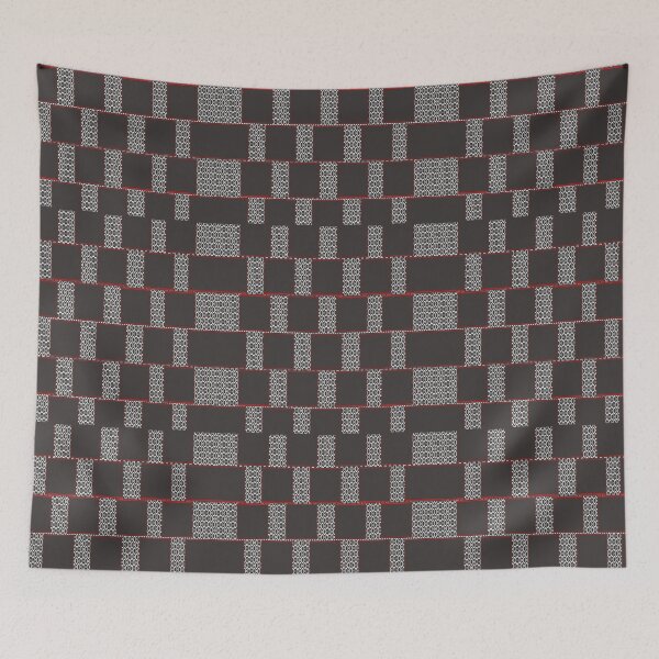 Item preview, Circles and Squares With Red Lines designed and sold by NightRags.