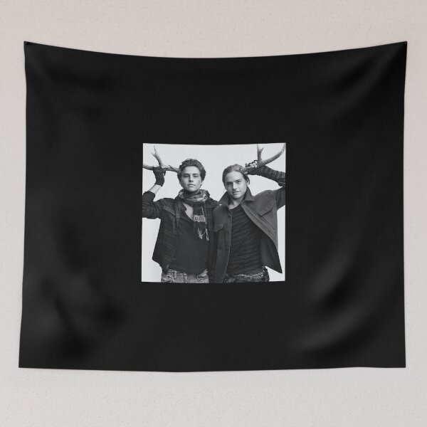 Item preview, Cole And Dylan Sprouse Throw Pillow designed and sold by kimmesajgreh.