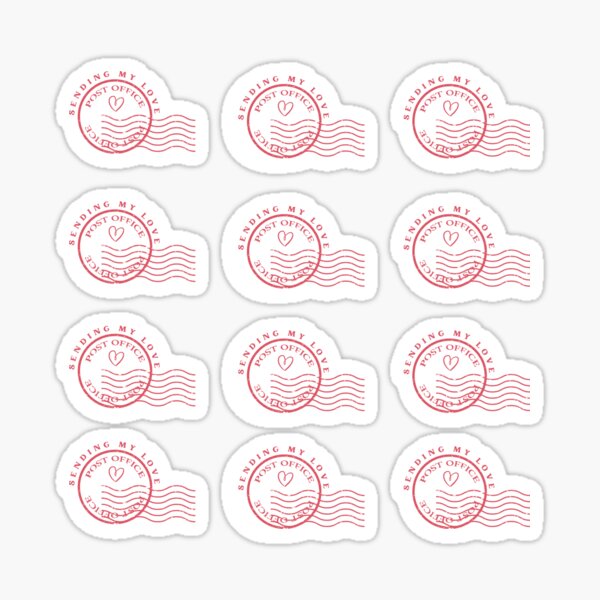 Artikel-Vorschau von Briefmarke - Happy Mail, designt und verkauft von SunnyDayStyle.