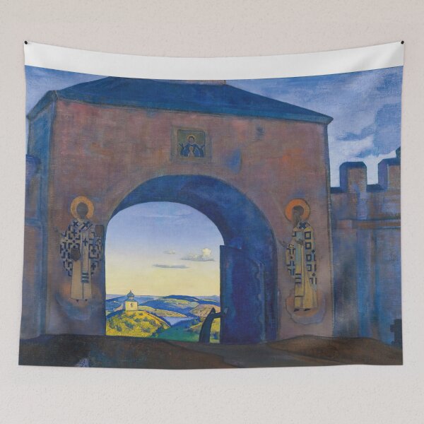 Item preview, Nicholas Roerich And We are Opening the Gates Landscape designed and sold by TeeARTHY.