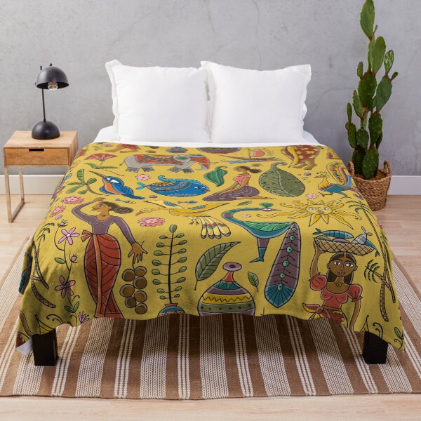 Item preview, Tropical life, fairy nature background. Art with women, birds and elephant designed and sold by Kudryashka.