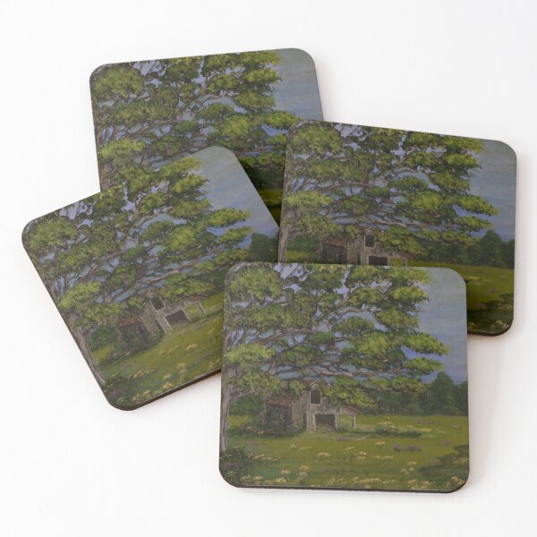 Item preview, Oak Tree and Barn 9" x 12" designed and sold by Aubrey Holman.