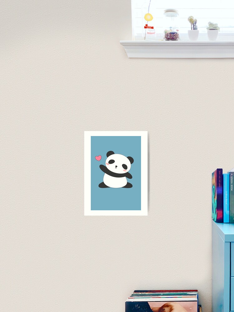 Kawaii Cute Happy Panda  Art Print for Sale by happinessinatee
