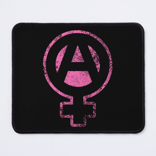 Item preview, Anarcha-Feminist Symbol--Black & Pink-Antiqued designed and sold by SCHPiDAUU.