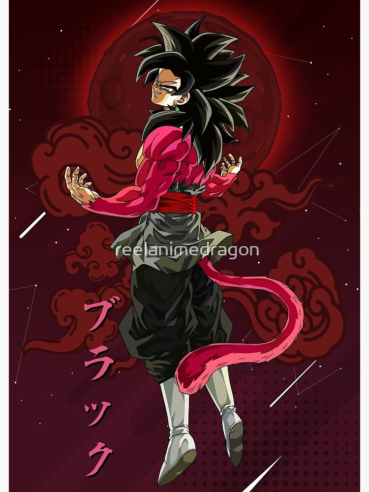 Goku Black Rose Super Saiyan 4 Poster for Sale by reelanimedragon