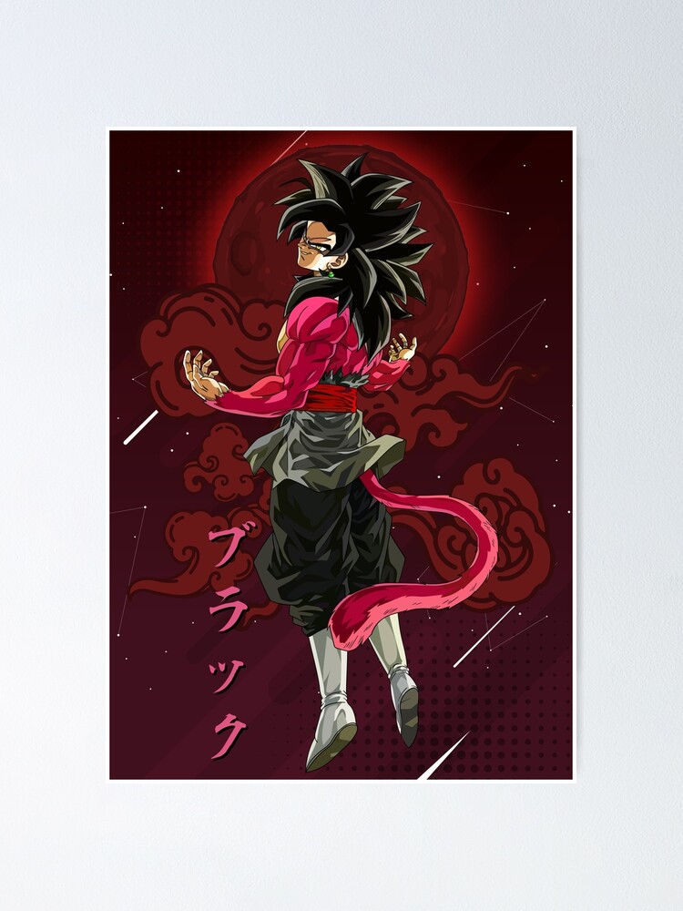 Goku Black Rose Super Saiyan 4 Poster for Sale by reelanimedragon