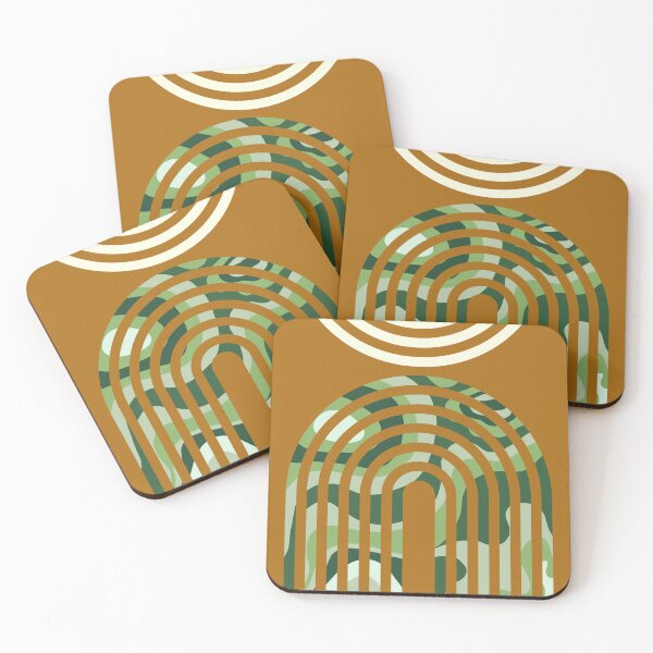 Item preview, Abstract Mid-Century Arches with Swirl Blobs designed and sold by cadinera.