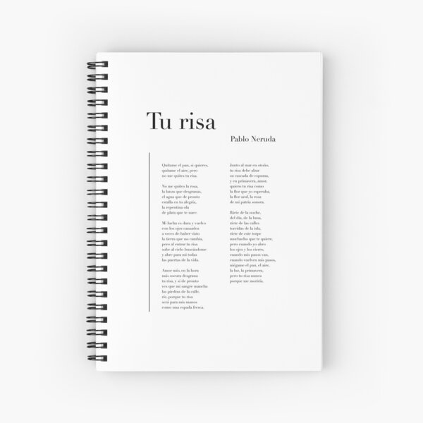 Vista previa del artículo con la obra «Tu risa de Pablo Neruda», diseñado y vendido por wisemagpie.