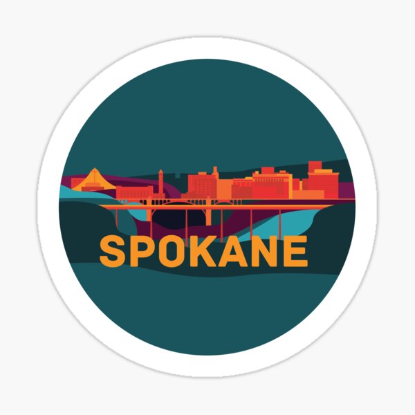 Abstract Spokane Sticker Sticker