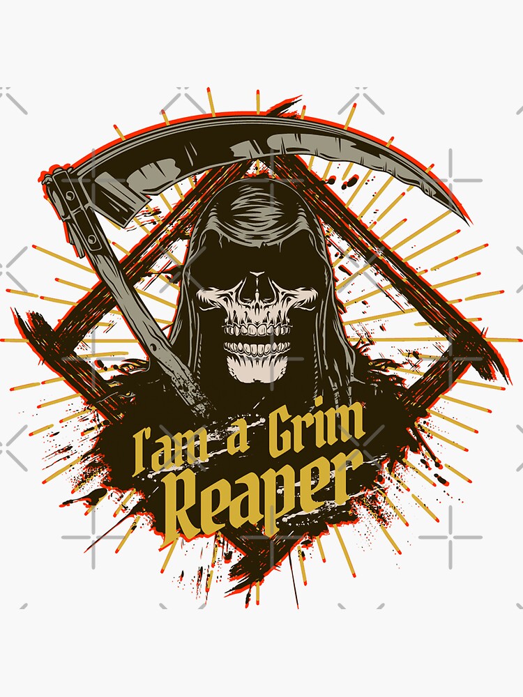 "Reaper, I'am A Grim Reaper, (B)" Sticker For Sale By Vaccine1900 ...