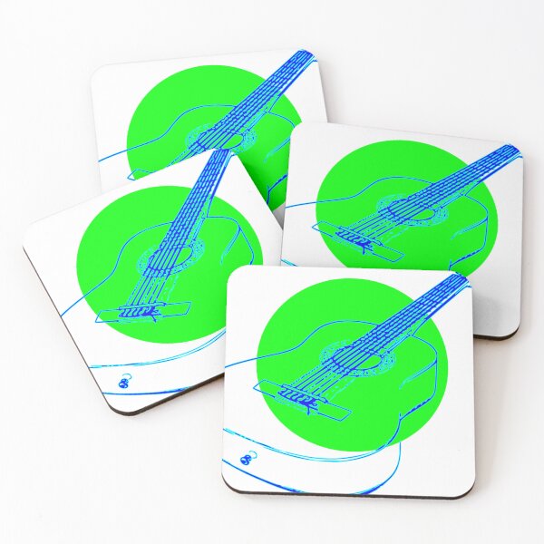 Item preview, Guitar 3D and a green circle designed and sold by VeganGuitarizm.